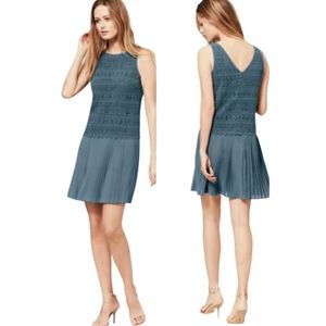 LOFT: teal lace drop skirt dress